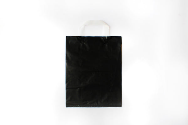 Purple/ Black/ White Shopping Bag with Soft Loop