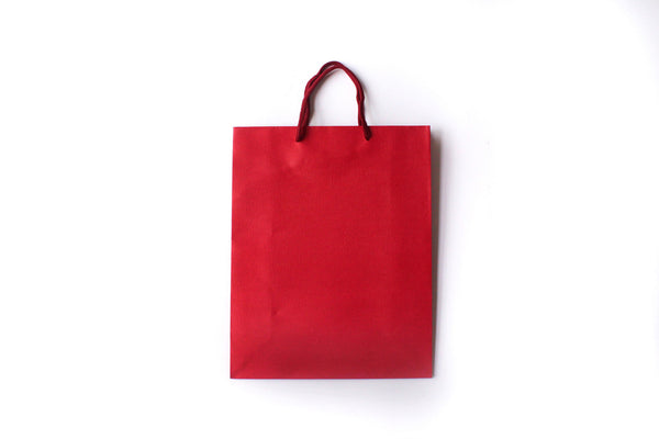 Faint Wrinkle Paper Bag w. Fabric Handle